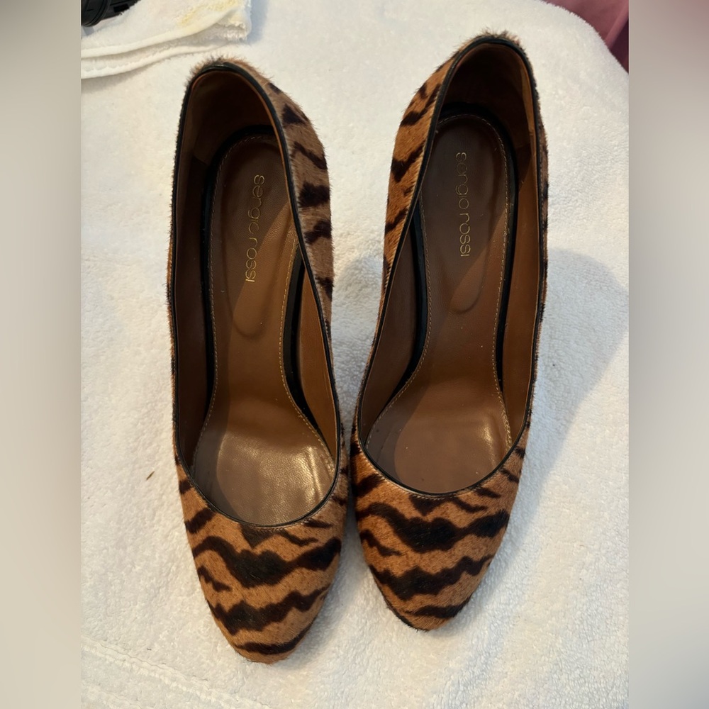 Sergio Rossi Tiger Print Women's Shoes